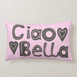 Almohada lumbar rosa clara del Ciao Bella