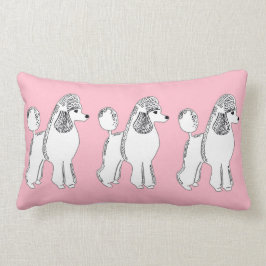 Almohada lumbar rosada de Rubor de los caniches