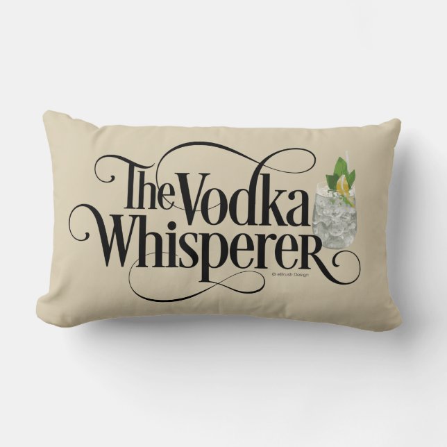 Almohada Lumbar Susurradora de Vodka (Anverso)
