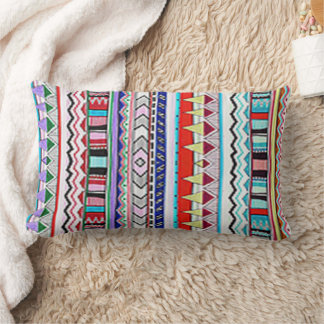 Almohada lumbar tribal del suroeste – Bo colorido