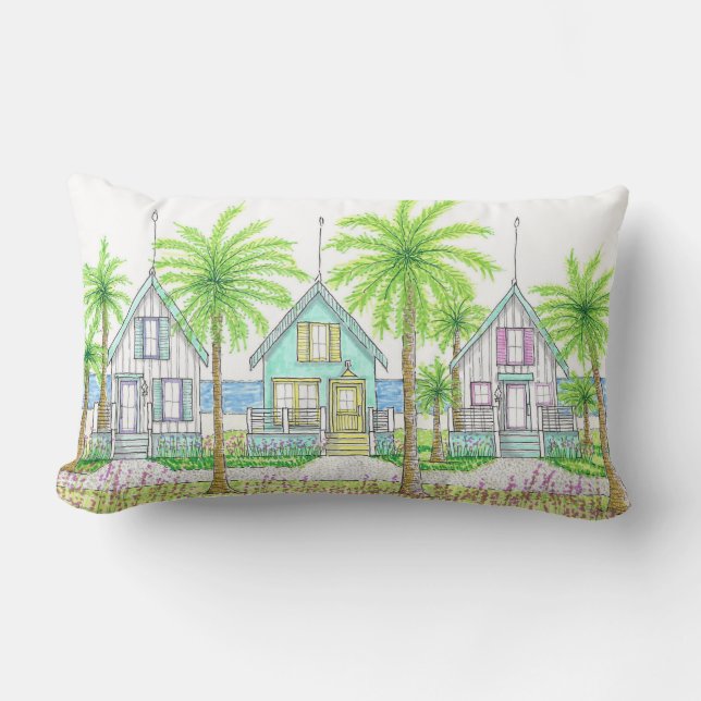 Almohada lumbar Tropical Shack Beach Life (Anverso)