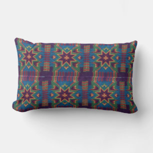 Almohada lumbar vibrante con patrón de mandala de