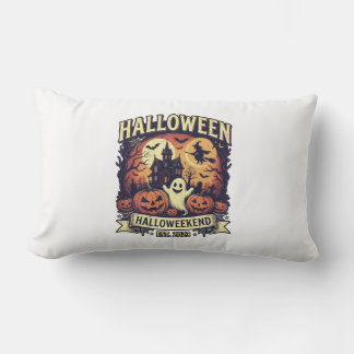 Almohada Lumbar Vintage Halloweekend Casa Embrujad