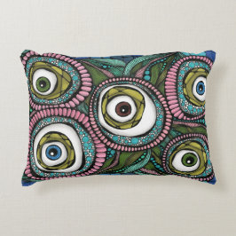 Almohada Lumbar Zentangle Mal de Ojo Psicodélico -
