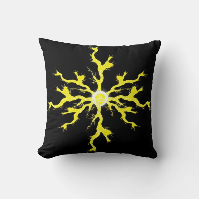 Almohada luminosa de chispa amarilla (Anverso)
