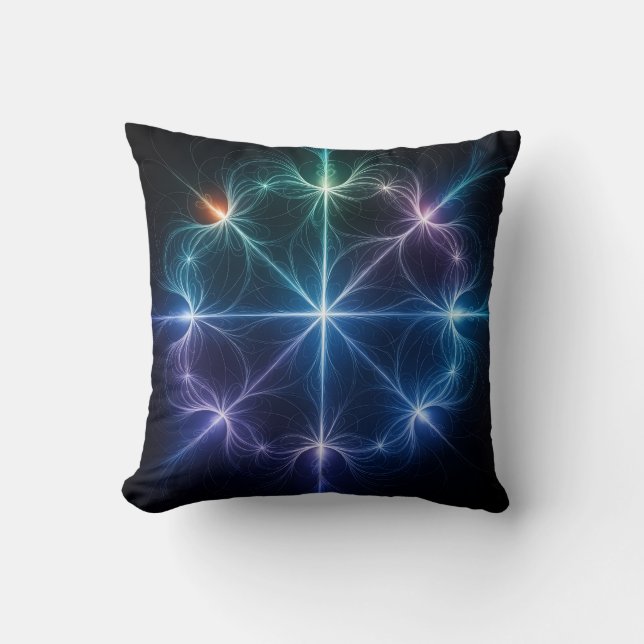 Almohada luminosa geométrica abstracta (Anverso)