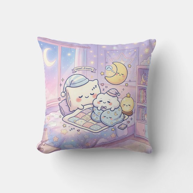 Almohada Luna Nube Sueños Dulces (Anverso)