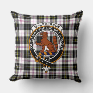 Almohada MacPherson Tartan, Emblema de Clan y Lema
