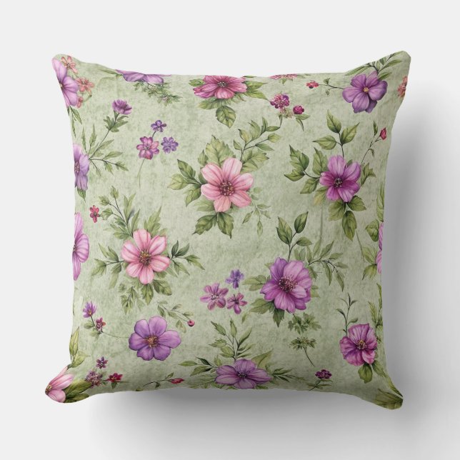 Almohada mágica con estampado de corazón azul (Anverso)