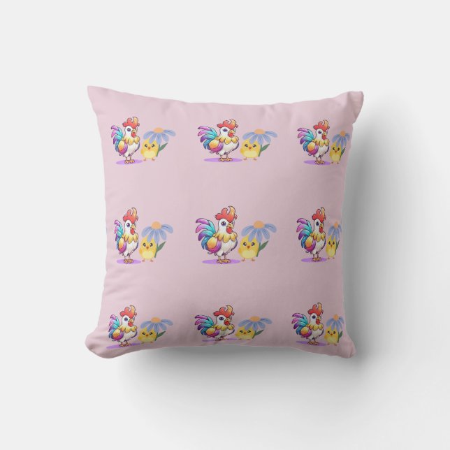 Almohada mágica de gallo para exteriores (Anverso)