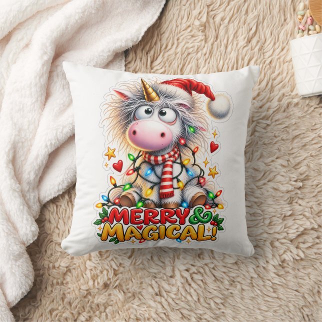🦄🎄 Almohada Mágica de Navidad ✨🛋️ (Manta)