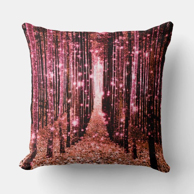 Almohada mágica del bosque melocotón rosa (Anverso)