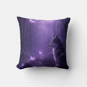 Almohada mágica del lobo púrpura