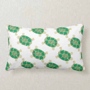Almohada manchada verde de la tortuga