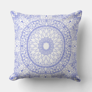 Almohada mandala azul