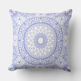 Almohada mandala azul
