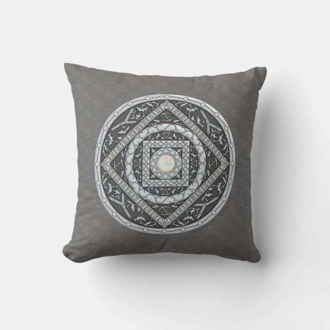 Almohada Mandala del Cáncer (Anverso)