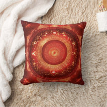 Almohada Mandala Roja del Chakra Raíz