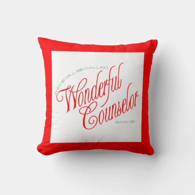 Almohada maravillosa de la escritura del consejero (Anverso)