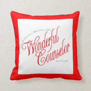 Almohada maravillosa de la escritura del consejero