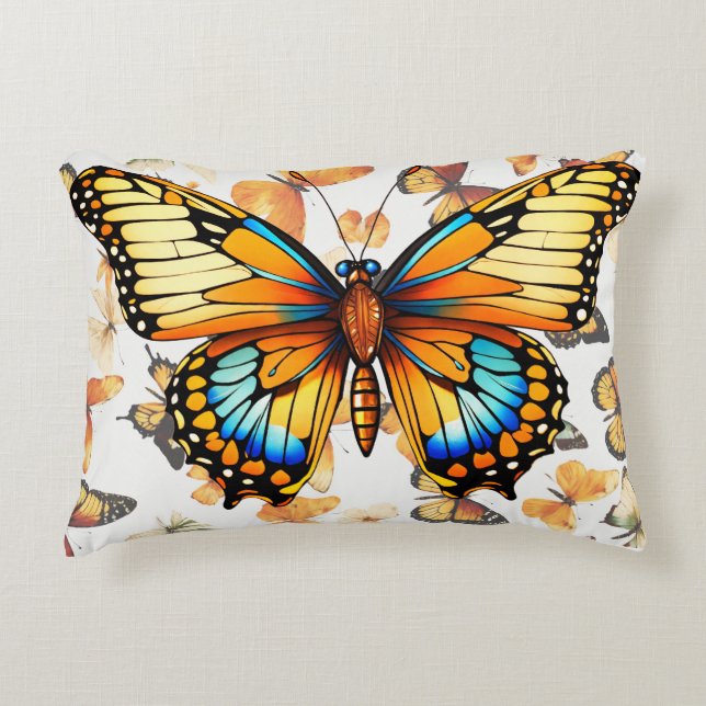 Almohada mariposa - Elegante Naturaleza inspirada  (Anverso)