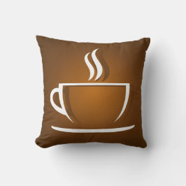 almohada marrón para café