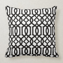 Almohada marroquí blanca negra de la decoración