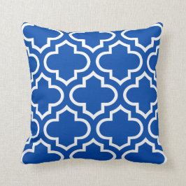Almohada marroquí del modelo en azul de cobalto