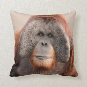 Almohada masculina de la fauna del orangután de