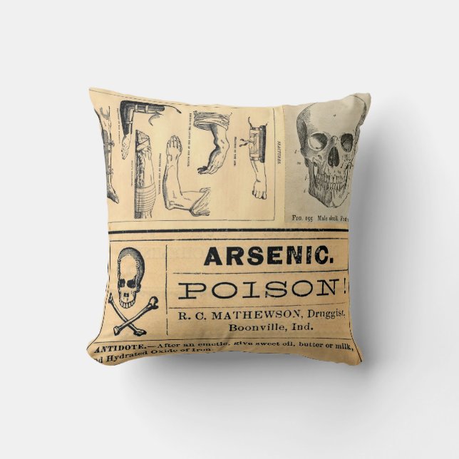Almohada médica de la anatomía del veneno del (Anverso)