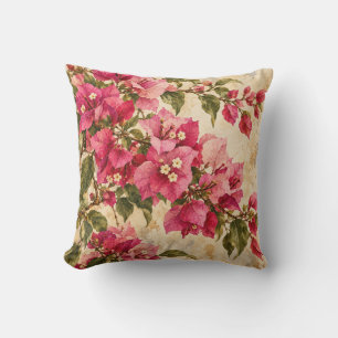 Almohada Mediterránea Floral de Bugainvilla Rosa V