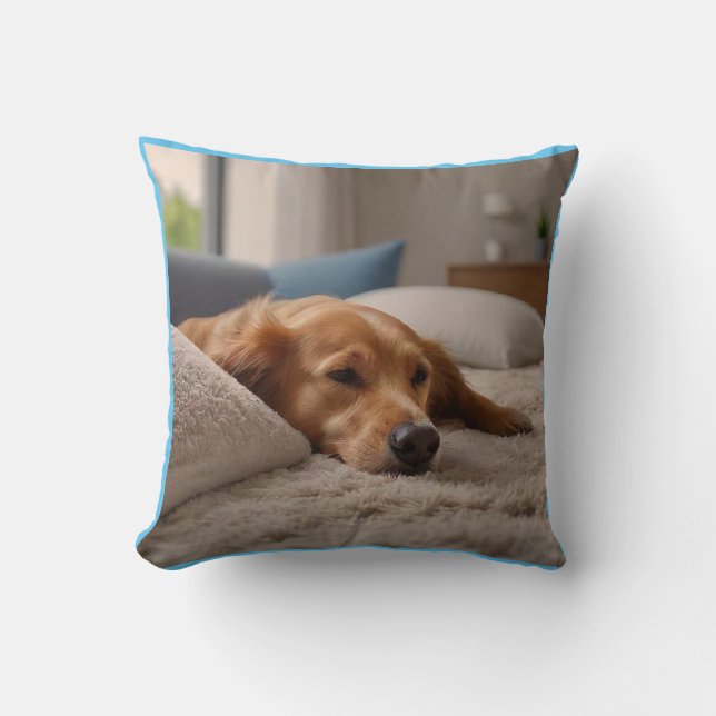 Almohada "Mejor lugar para la siesta del perro" (Anverso)