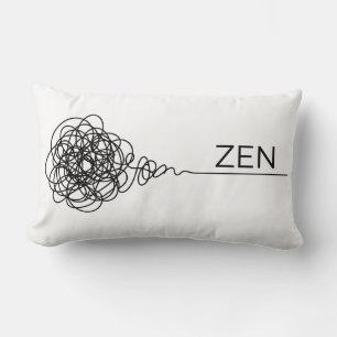 Almohada Mental de Zen Minimalista Garabato