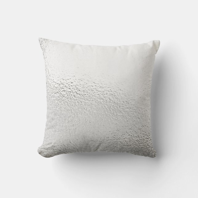 Almohada metálica blanca y gris de vidrio delgado (Anverso)