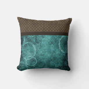 Almohada metalizado de vértigo, Verde azulada