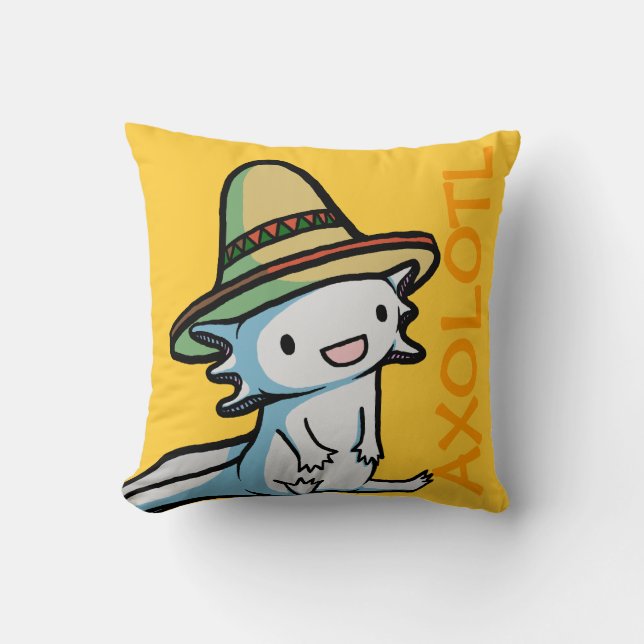 Almohada mexicana del Axolotl (Anverso)