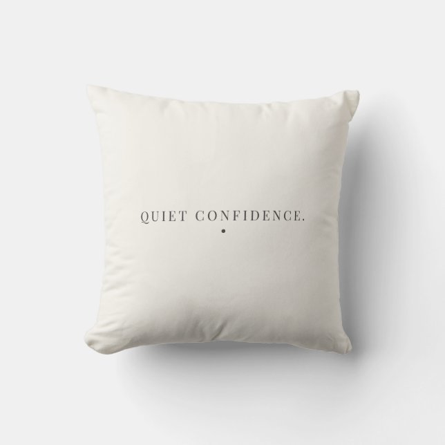 Almohada minimalista de confianza silenciosa con c (Anverso)