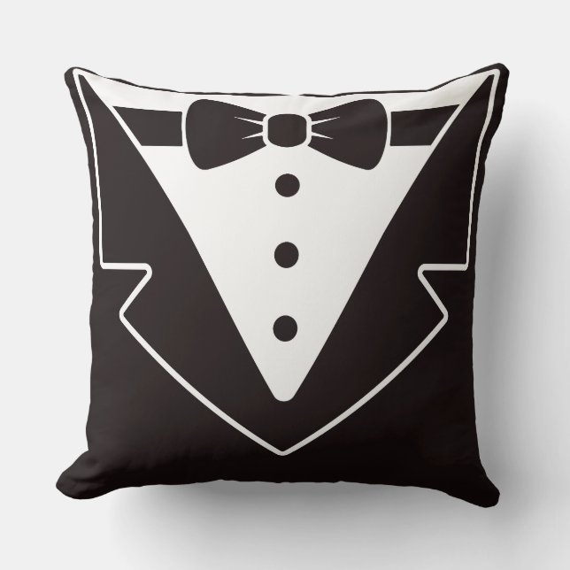 Almohada Minimalista de Esmoquin Elegante (Anverso)