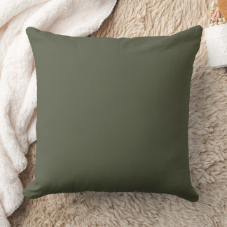 Almohada minimalista de oliva verde