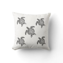 Almohada Minimalista de Tortuga – 16x16 Moderna De