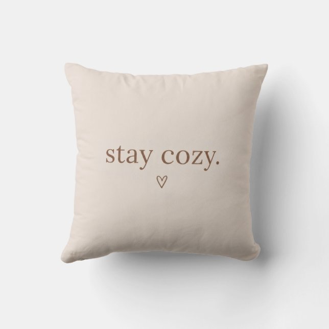Almohada Minimalista Stay Cozy (Reverso)