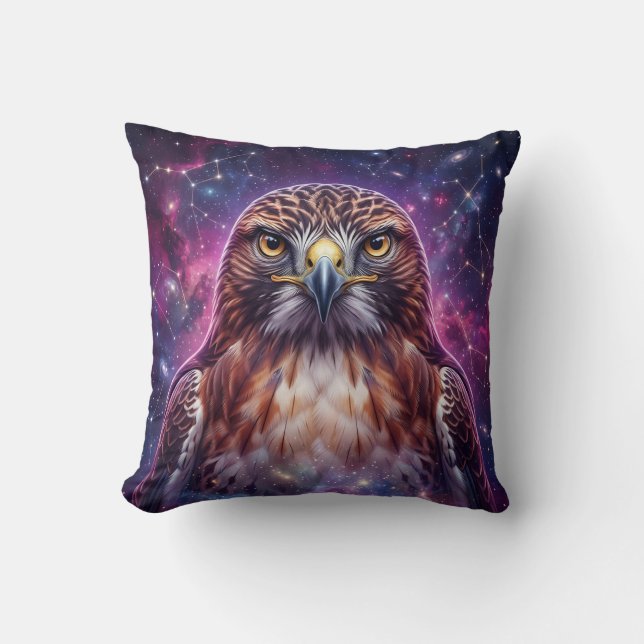 Almohada Mística de Halcón de Cola Roja - Lanzamie (Anverso)