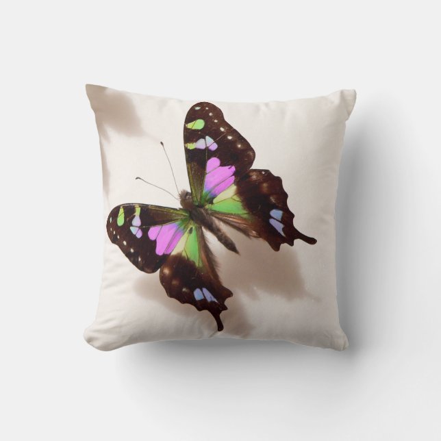 Almohada Mo Jo de Mariposa Colorida (Anverso)