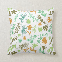 almohada modelada flores botánicas