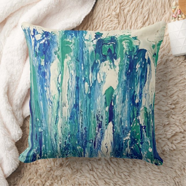 Almohada moderna abstracta de olas del océano (Manta)