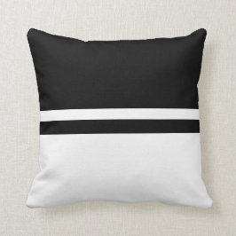 Almohada moderna abstracta en blanco y negro