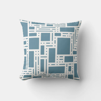 Almohada moderna abstracta geométrica de azul piza