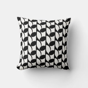 Almohada moderna abstracta negra y blanca