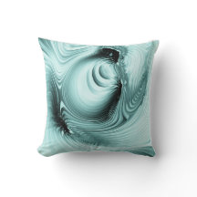 Almohada moderna abstracta verde menta azul turque