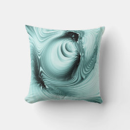 Almohada moderna abstracta verde menta azul turque